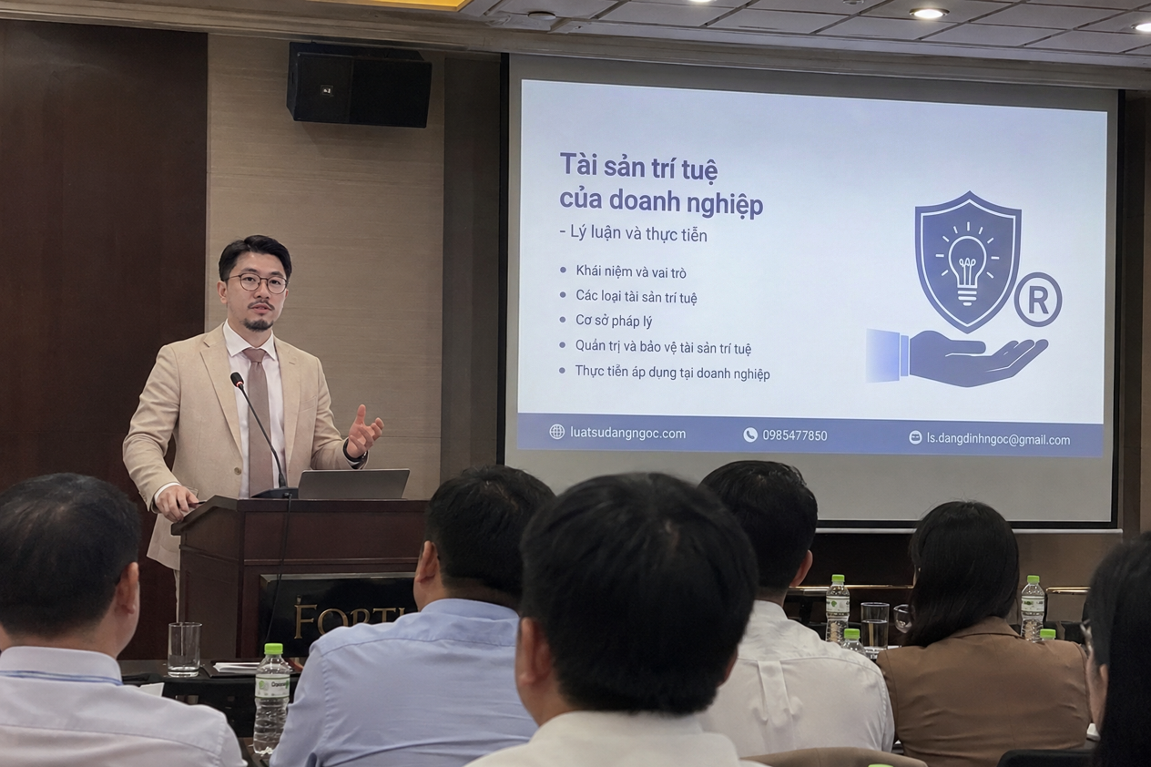Hội thảo về Tài sản trí tuệ của doanh nghiệp - Luật sư Đặng Đình Ngọc - Đại diện sở hữu trí tuệ MazLaw
